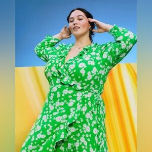 Rixo for Target Green Wrap Dress